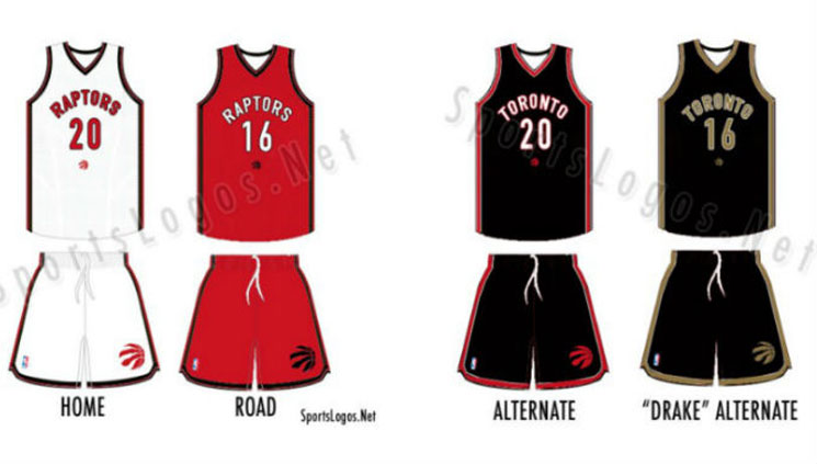 PHOTOS: Raptors unveil new uniforms with help from Drake 