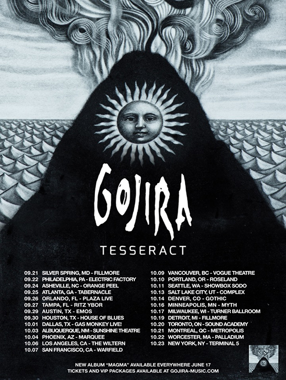 Gojira Announce North American 'Magma' Tour with TesseracT 