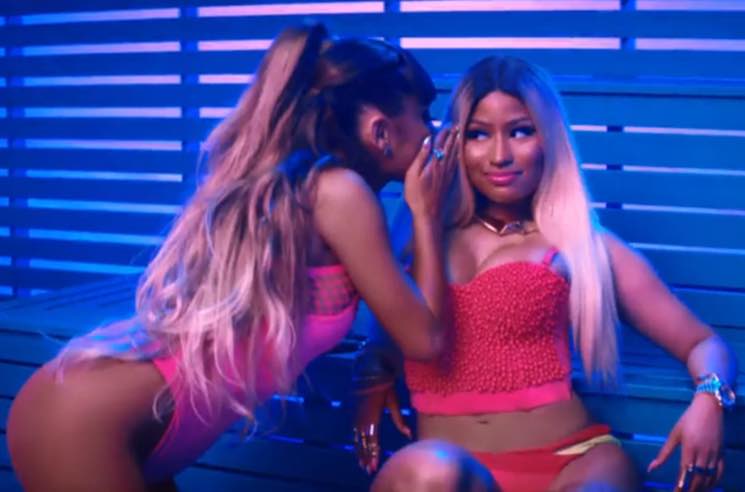 ​Ariana Grande and Nicki Minaj Hit Spin Class for 'Side to Side' Video 