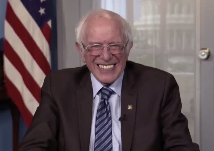 Watch Bernie Sanders React to Those Bernie Sanders Sitting Memes on 'Seth Meyers' 