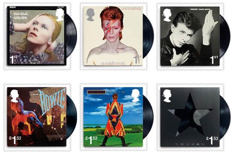 David Bowie Immortalized with His Own Postage Stamps 
