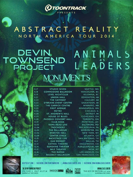 Devin Townsend Project Books Fall North American Tour with Animals as Leaders 