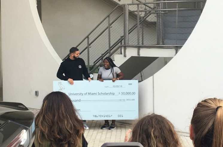 Drake Gives Miami Student $50,000 Scholarship