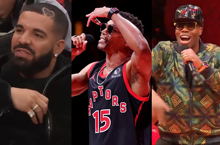 Drake, Lupe Fiasco and Cardinal Offishall were to the Toronto Raptors Home Opener 