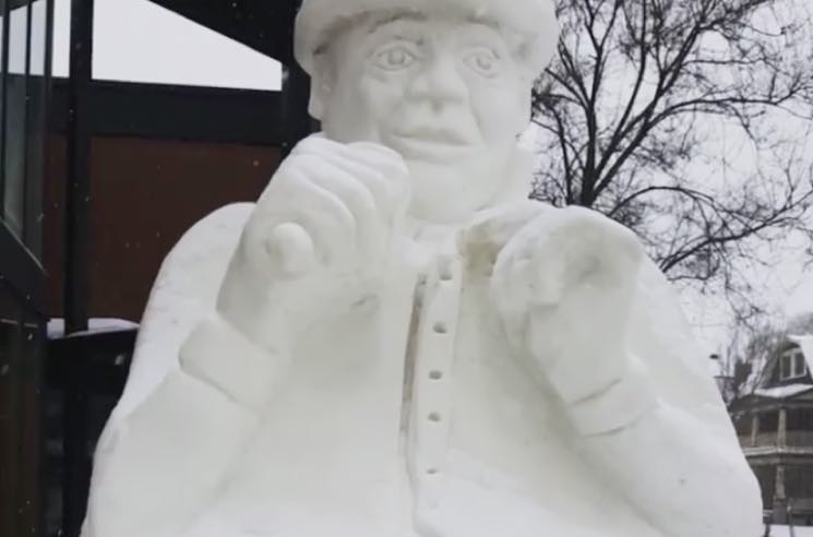 ​Gord Downie Honoured with Massive Snow Sculpture in Ottawa