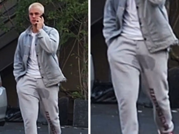 Justin Bieber Swears He Just Spilled Water on His 'Dick Area' After Pants-Pissing Pic Goes Viral 