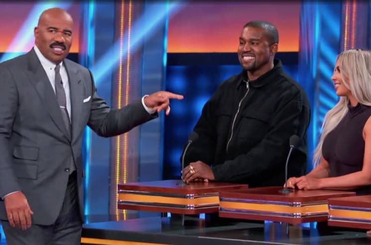 ​Watch Kanye West and the Kardashians on 'Celebrity Family Feud' 