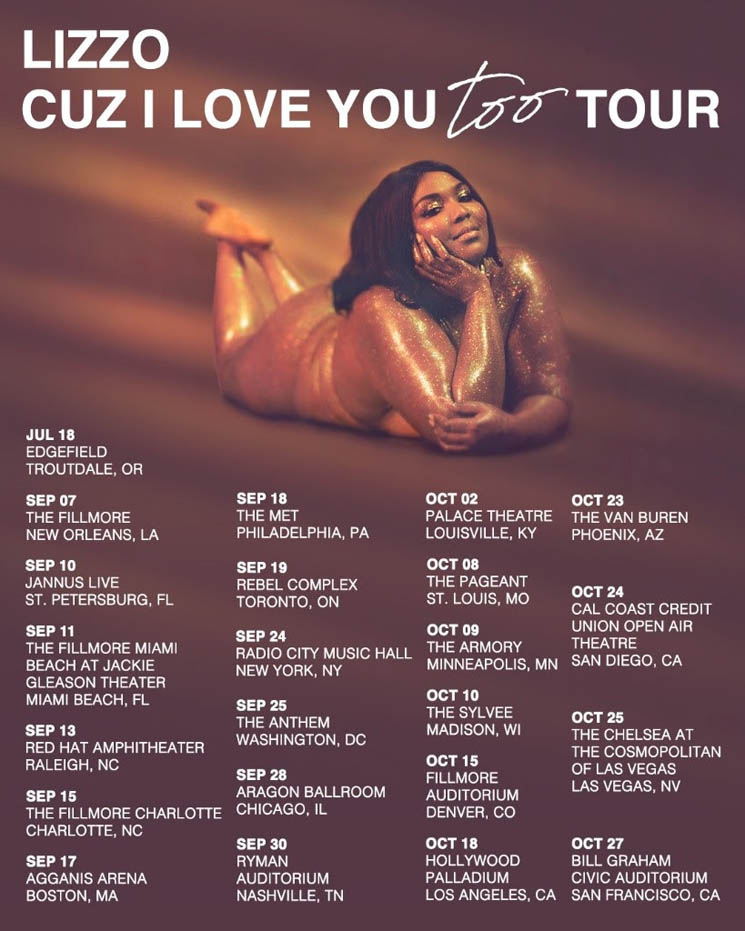 ​Lizzo Adds New Toronto Date on 'Cuz I Love You Too Tour' 