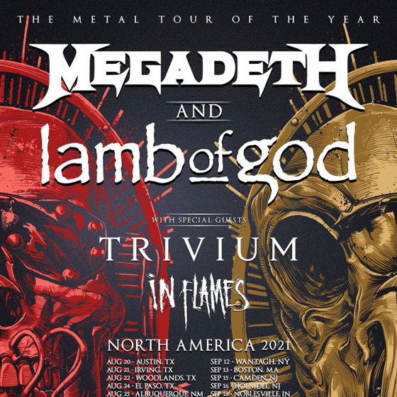 Megadeth and Lamb of God Reschedule North American Tour with Trivium and In Flames 
