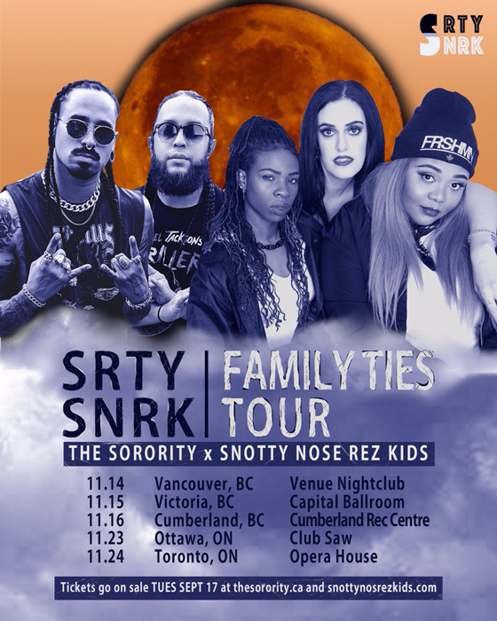 The Sorority and Snotty Nose Rez Kids Team Up for Canadian Tour 