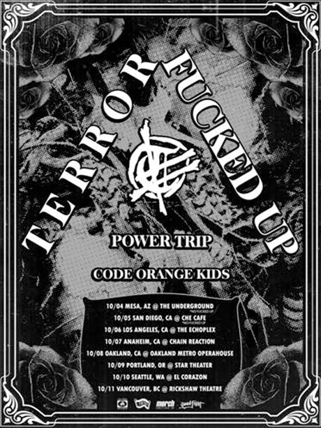 Terror Bring Fucked Up and Code Orange Kids on North American Tour 