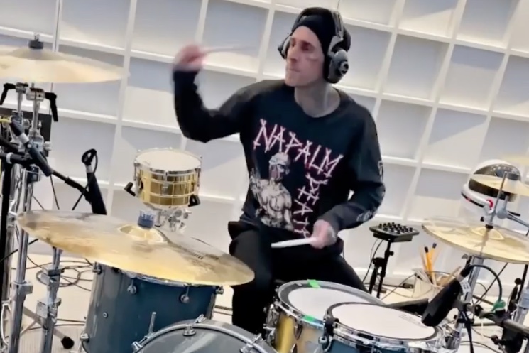 Travis Barker Does His Travis Barker Thing All Over a Cover of Adele's 'Easy on Me'  