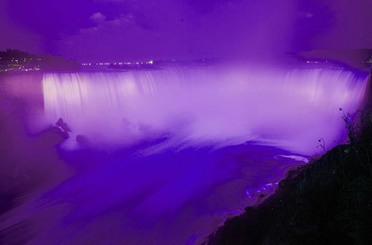 Niagara Falls Turned Purple on the Day Prince Died 