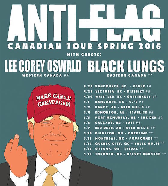 Anti-Flag Offer Free Show Admission for Displaced Fort McMurray Residents 