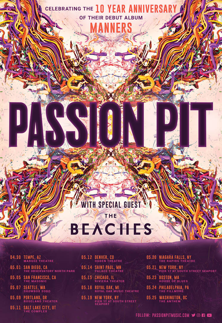 ​The Beaches Added as Support for Passion Pit's 10th Anniversary 'Manners' Tour 