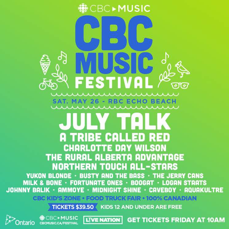 ​CBC Music Festival Reveals 2018 Lineup with July Talk, A Tribe Called Red, Charlotte Day Wilson 