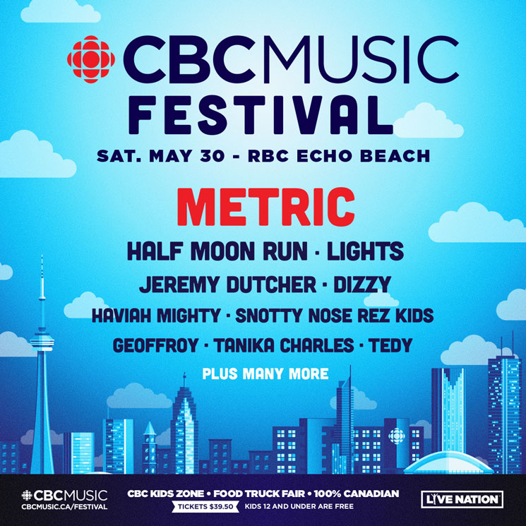 CBC Music Festival Unveils 2020 Lineup with Metric, Half Moon Run, Lights 
