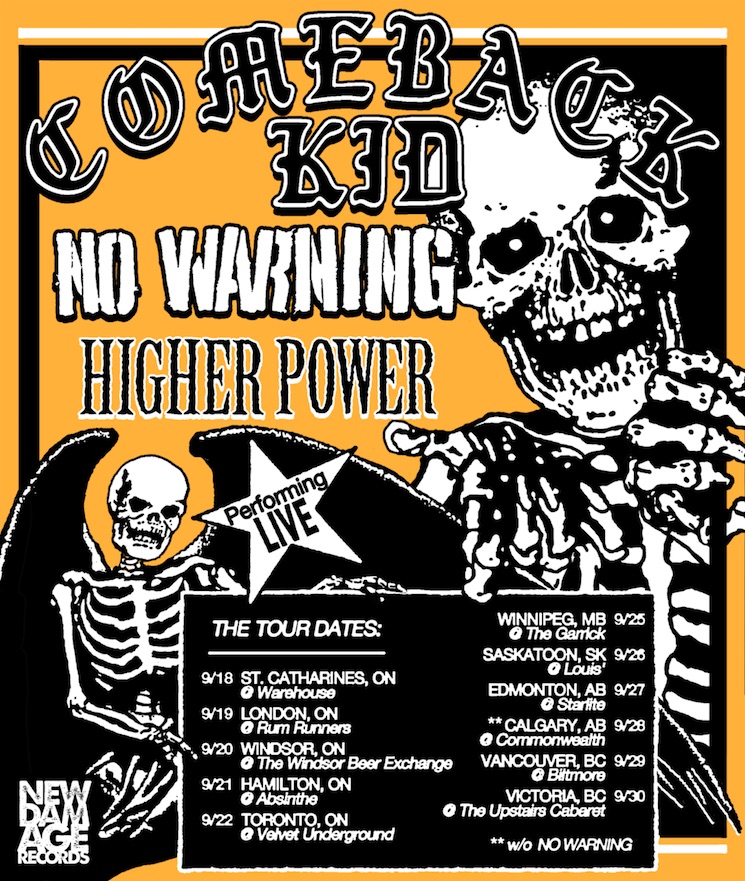 Comeback Kid and No Warning Team Up for Canadian Tour 