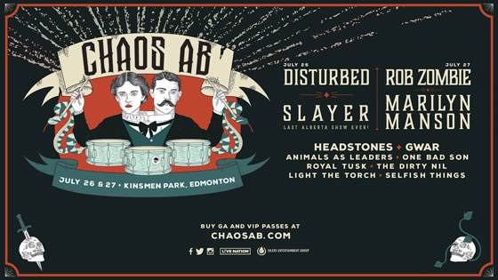 Edmonton's Chaos AB Festival Gets Slayer, Marilyn Manson for Inaugural Edition 