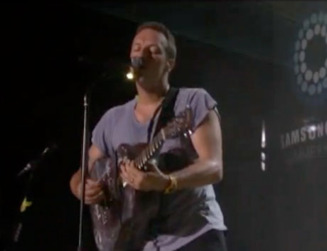 Coldplay 'Charlie Brown' / 'Every Teardrop Is a Waterfall' (live on 'Kimmel')