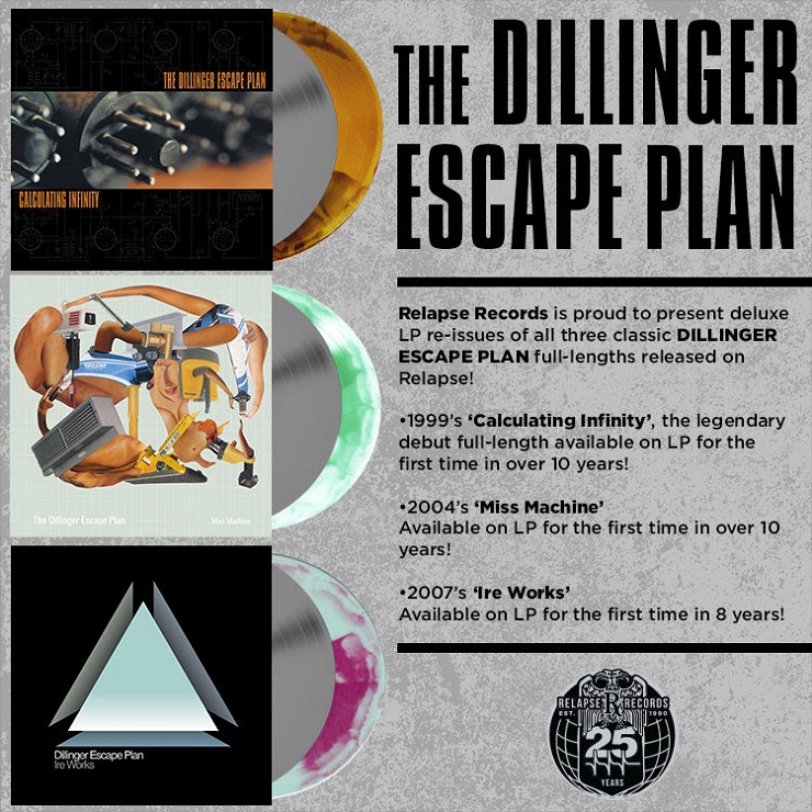 Dillinger Escape Plan Treat Their First Three Albums to Deluxe Vinyl Reissues 