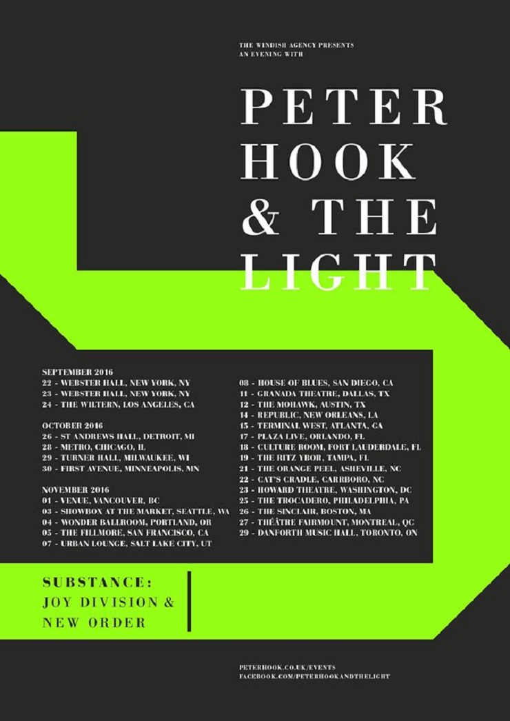 Peter Hook and the Light Bring 'Substance' Material by New Order and Joy Division on North American Tour  