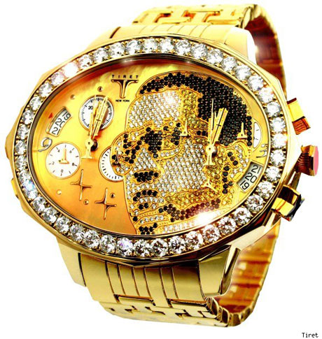 Kanye West Gets His Mug Plastered on Diamond-Encrusted Watch 