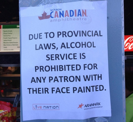 Face-Painted Kiss Fans Denied Alcohol at Toronto Show