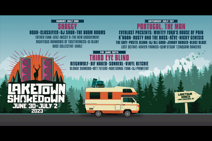 BC's Laketown Shakedown Announces 2023 Lineup with Shaggy, Portugal. The Man, Third Eye Blind 