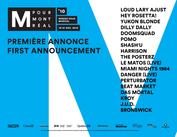 M for Montreal Announces Initial Batch of Artists 