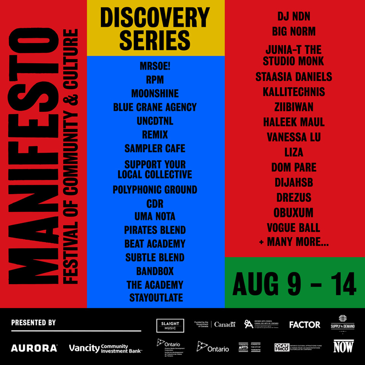 Toronto's Manifesto Festival Shares Discovery Series Lineup 