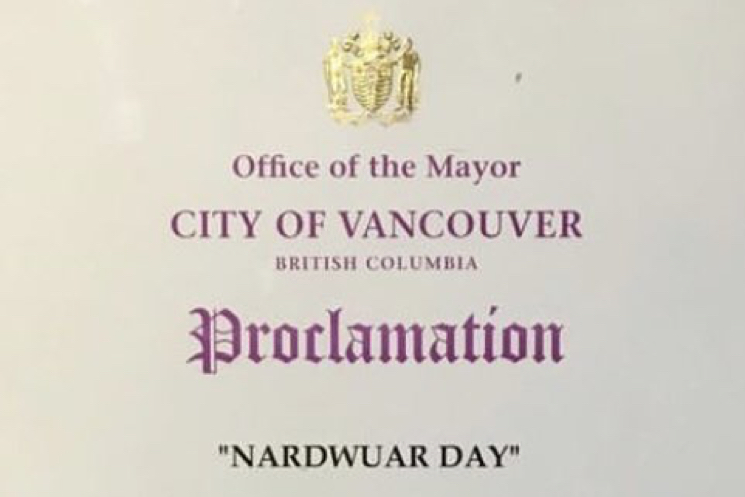 Nardwuar Day Declared by City of Vancouver 