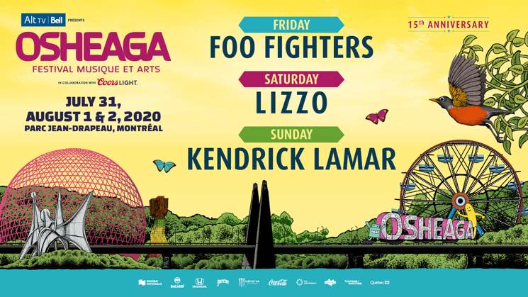 Foo Fighters, ​Lizzo and Kendrick Lamar to Headline Osheaga 2020 