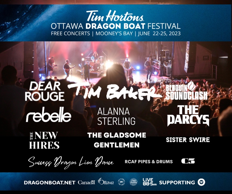 Ottawa Dragon Boat Festival Announces 2023 Lineup with Tim Baker, Dear Rouge, Bedouin Soundclash 