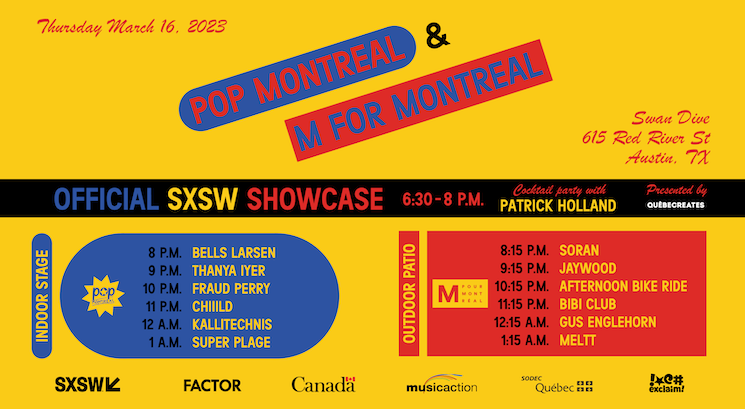 POP Montreal and M for Montreal Announce SXSW Showcase with Chiiild, Bells Larsen, Afternoon Bike Ride 