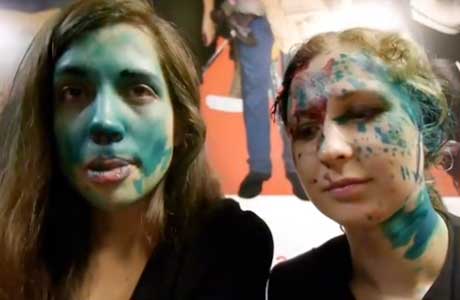 Pussy Riot's Nadezhda Tolokonnikova and Maria Alyokhina Attacked with Paint in Russia 