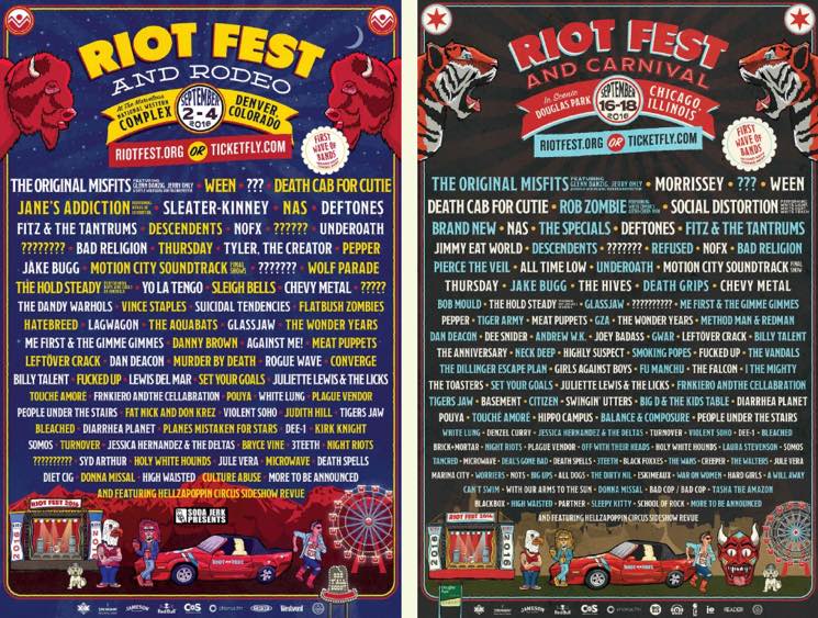 Riot Fest Unveils 2016 Lineups for Chicago and Denver 