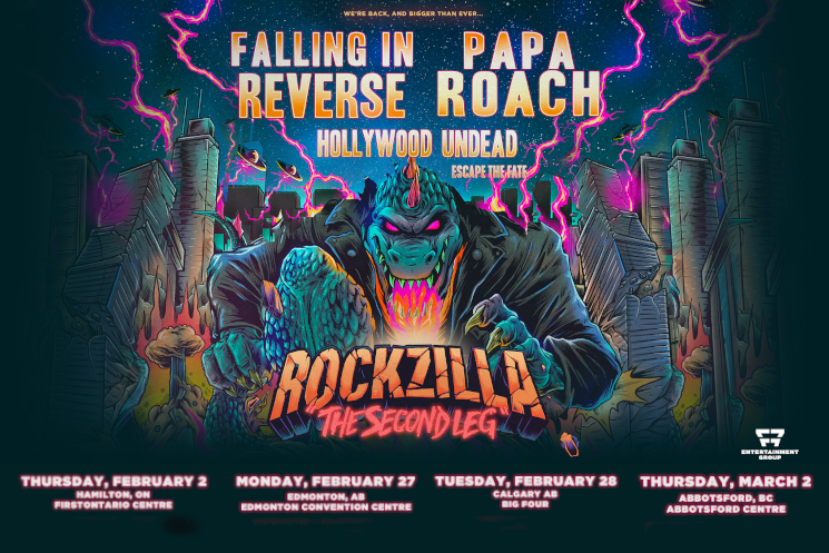 Papa Roach and Falling in Reverse Announce Second Leg of Rockzilla North American Tour 