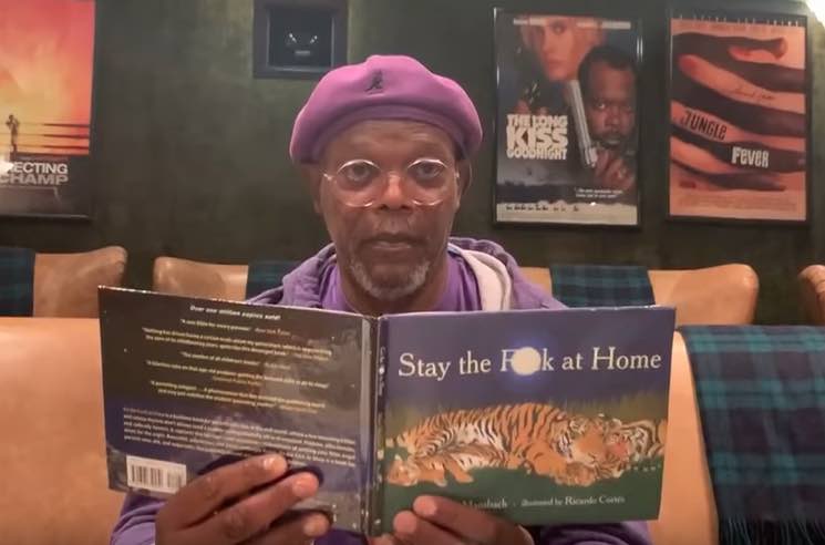 Watch Samuel L. Jackson Read a Coronavirus-Themed Kids' Book Called 'Stay the Fuck at Home' 