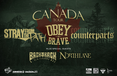 Stray From the Path, Obey the Brave, Counterparts Team Up for Eastern Canada Tour 