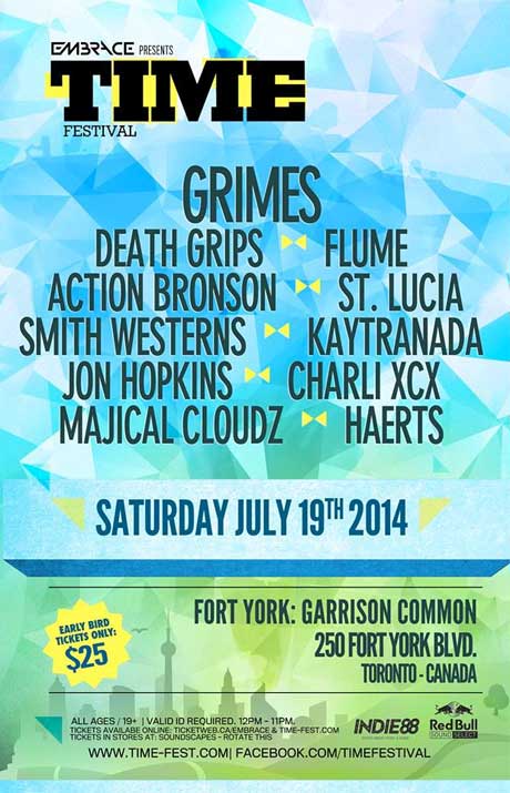TIME Festival Returns to Toronto with Grimes, Death Grips, Action Bronson, Charli XCX 