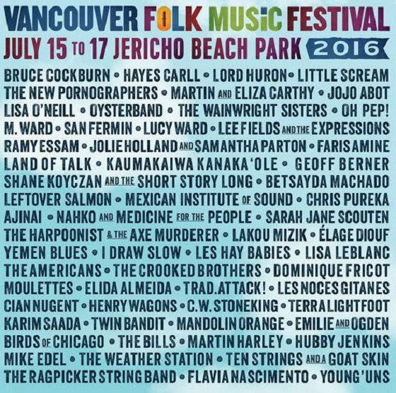 Vancouver Folk Festival Brings Out New Pornographers, M. Ward, Little Scream for 2016 Edition 