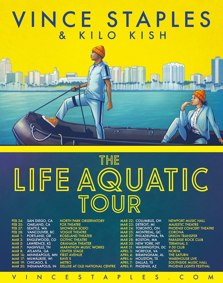 Vince Staples and Kilo Kish Embark on 'The Life Aquatic Tour' 