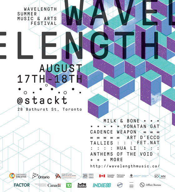 Wavelength Gets Milk & Bone, Cadence Weapon, Fet.Nat for Summer Festival 
