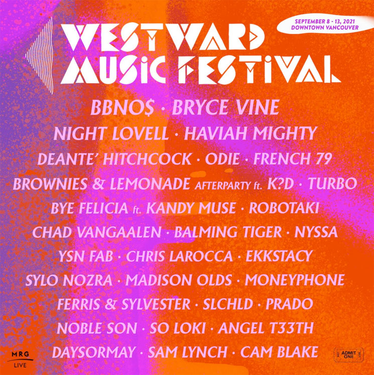 Vancouver's Westward Music Festivals Delays All Shows to 2022 