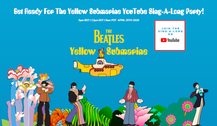 The Beatles Are Hosting a Virtual 'Yellow Submarine' Singalong This Weekend 